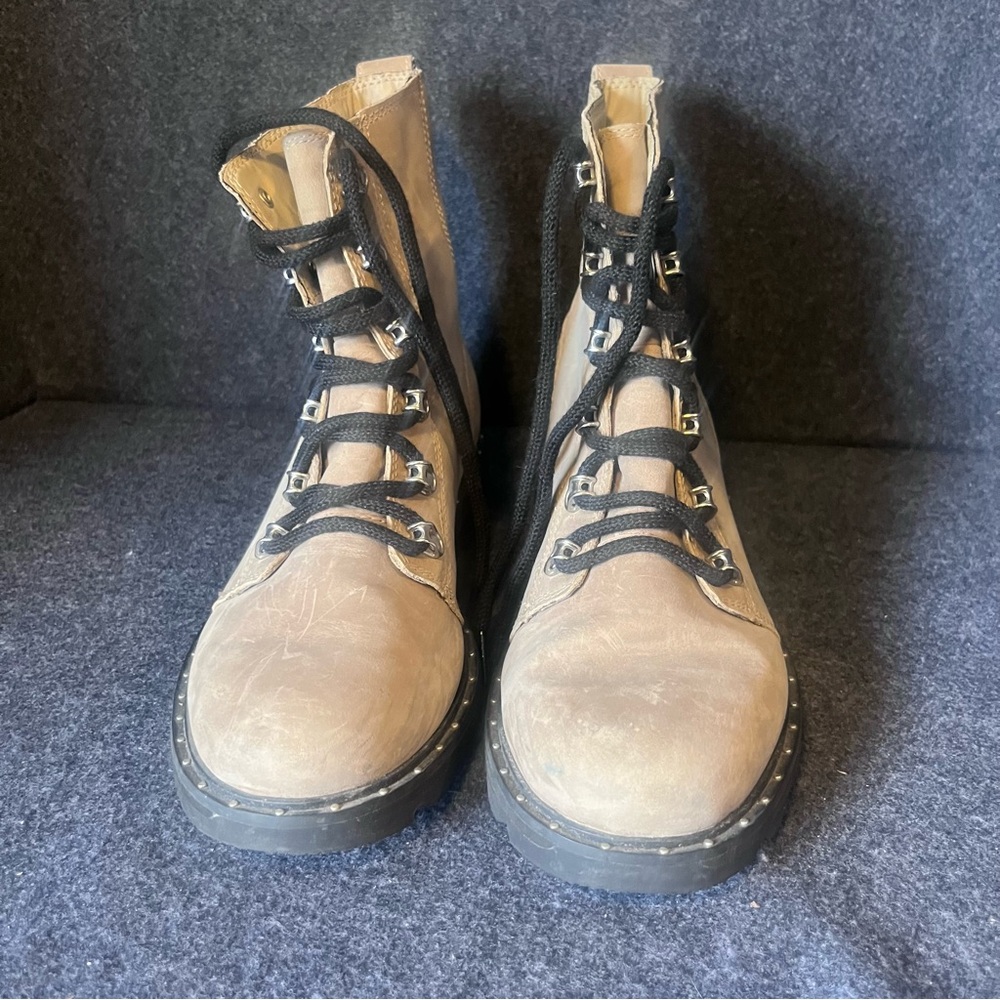 Sorel Lennox Combat Boots – Women’s Size 8.5 – Brown Leather Waterproof